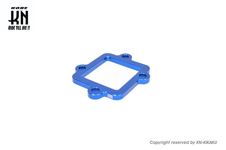 アルミCNCリードスペーサー5mm【ヤマハ横型E/G 50/90/100cc系】ブルー