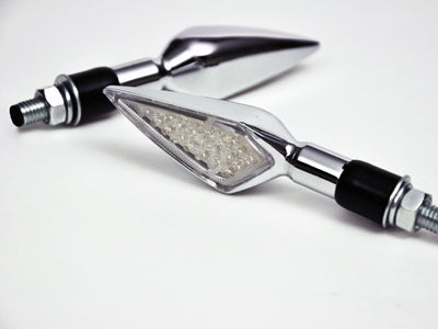 汎用LED Sタイプ ロング 【STARTECH】 クリアーレンズ/メッキボディー