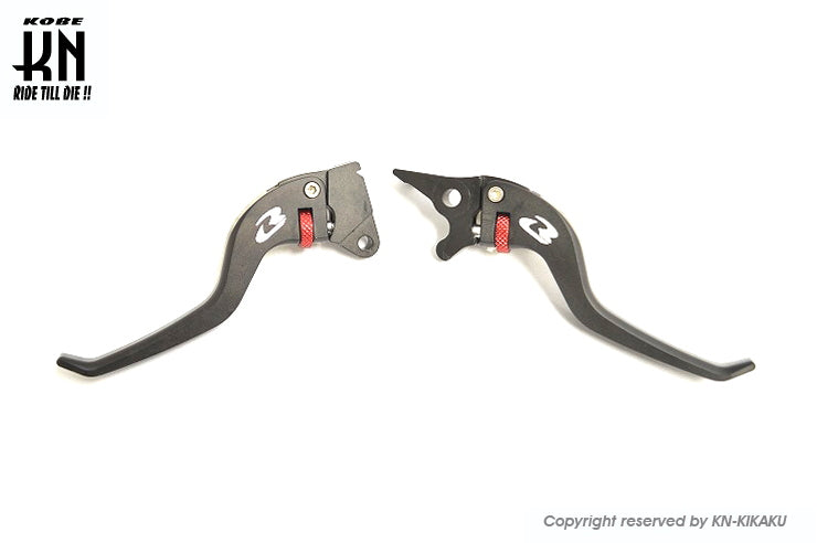 RCB 調整式ブレーキレバー【E-PLUS】【PCX125/150,ZOOMER-X】ブラック/レッド