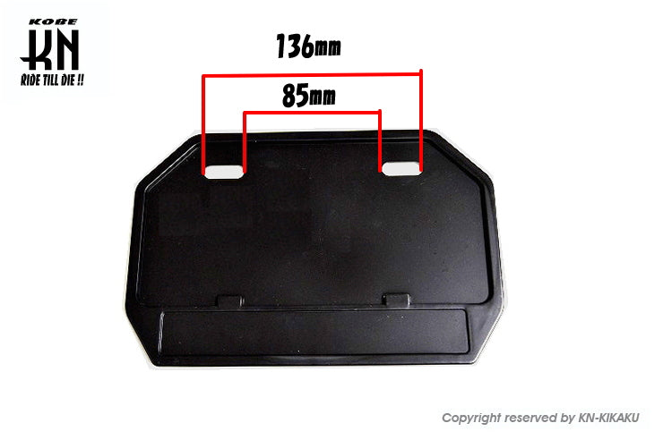 ライセンスプレートフレーム 【山型】ブラック