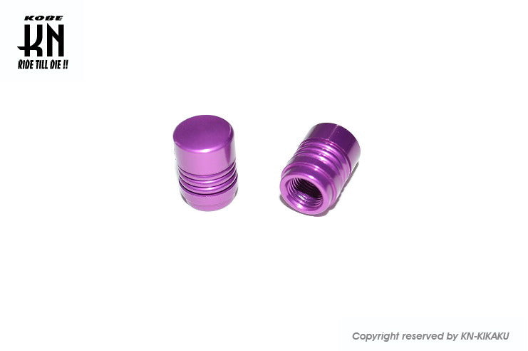 アルミエアーバルブキャップ【パープル】2個入り