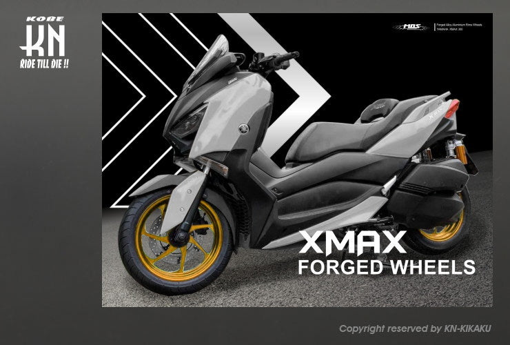 MOS 鍛造アルミホイール前後セット 【XMAX250/300】マットゴールド【XF-7】
