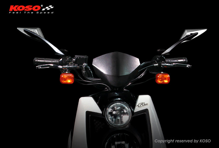 KOSO DEVIL STYLE ミラー【カーボンシェル/ブラック】