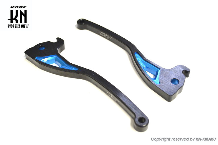 NCY デュアルカラーレバー【シグナス/4/型5型/マジェS/BWS/FORCE】ブラック/ブルー