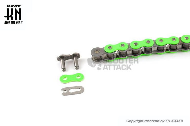 STAGE6 カラーハードチェーン 【420-120コマ】グリーン