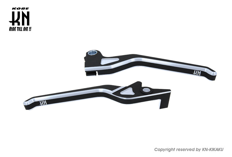 KNデュアルカラーレバー2【グロム/MSX125/モンキー125/カブ125】ブラック/シルバー