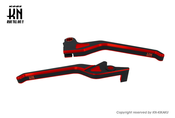 KNデュアルカラーレバー2【グロム/MSX125/モンキー125/カブ125】ブラック/レッド