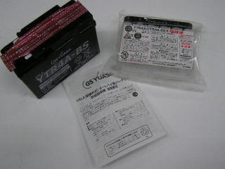 国産バッテリーGSユアサ YTR4A-BS