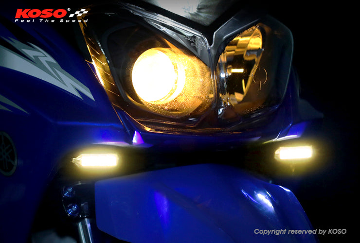 KOSO LEDフロントデイライトキット/BWS125 2型【BG1】/BWS R【2JS】スモークレンズ/オレンジ