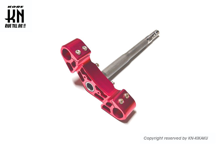 アルミCNCワイドフロントフォークステム【レッド】18mmワイド【NCY別注モデル】アドレスV125