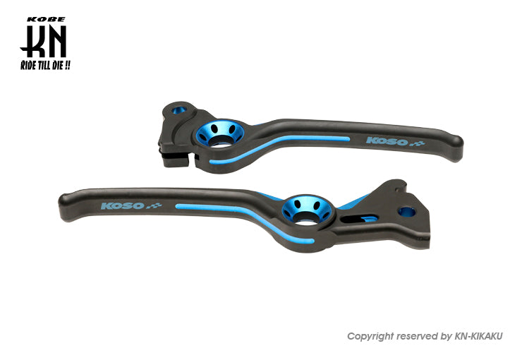 ホークアイ ブレーキレバー【シグナスX/1型2型3型】マットブラック/ブルー