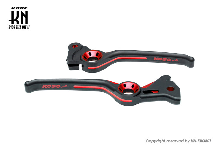 ホークアイ ブレーキレバー【シグナスX/1型2型3型】マットブラック/レッド