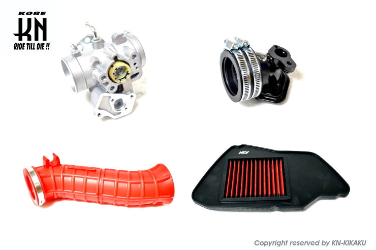 NCY スロットルボディー+マニホールド+ダクト+フィルター4点セット BWS125【5S9】/BWS125X【46P】
