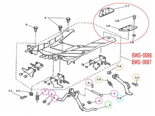 純正部品 【BWS100】4VP フットレストボード 【タイプ1】
