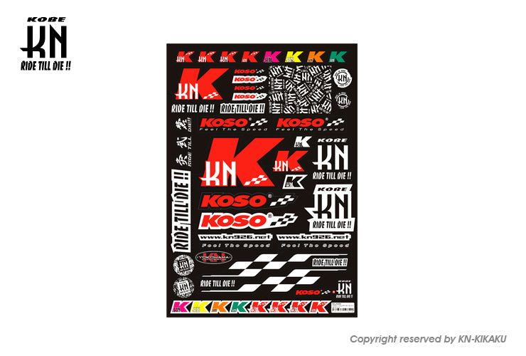 KN/KOSO コラボレーションステッカーキットL 【500mm×350mm】