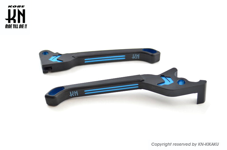 KNデュアルカラーレバー2【アドレスV125】マットブラック/ブルー