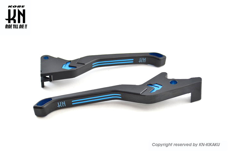 KNデュアルカラーレバー2【PCX125/150,ZOOMER-X】マットブラック/ブルー
