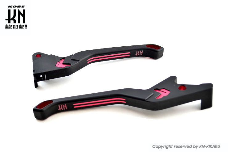 KNデュアルカラーレバー2【PCX125/150,ZOOMER-X】マットブラック/レッド