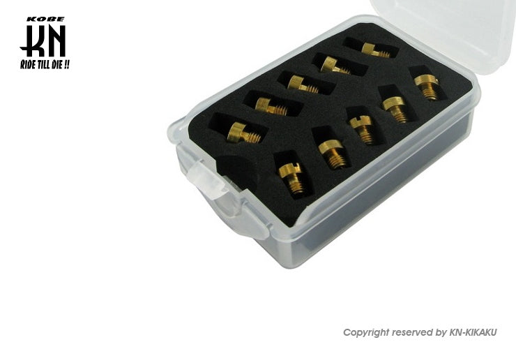 Motoforce メインジェットセット 【デロルトキャブ用】 50-72番【10本セット】(ネジ径=5mm)