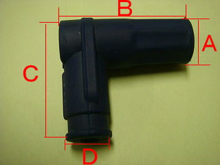 KOSO 汎用プラグキャップ 90度 【ブラック】