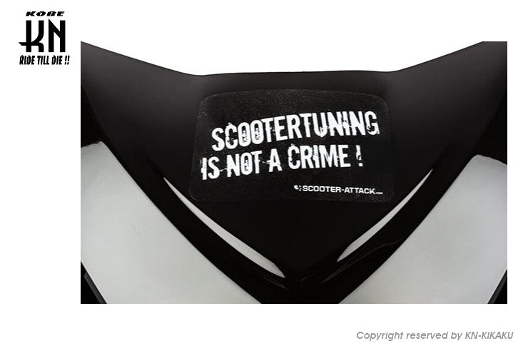 STAGE6【ステッカー】SCOOTERTUNING IS NOT A CRIME【63mm-10.5mm】