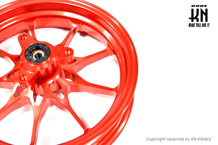 鍛造アルミホイール前後セット【ホンダディオDISK系】レッド【タイプ1】
