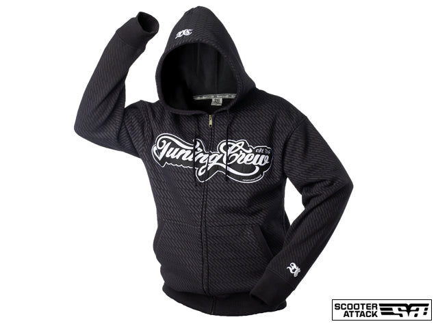 TuningCrew パーカー ブラック/グレー【 サイズL】