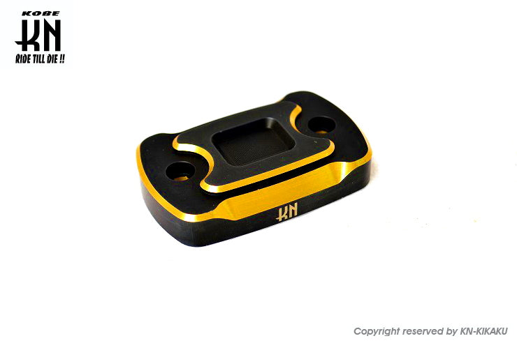 アルミCNCマスターシリンダーキャップ【マットブラック/ゴールド】R25/MT25/XMAX250