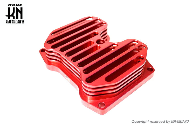 KN ビレットヘッドカバー【マジェスティS/SMAX/FORCE】レッド