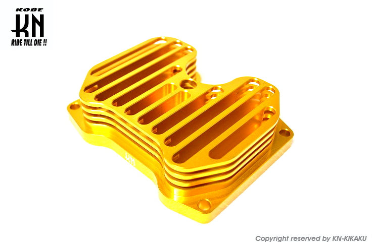 KN ビレットヘッドカバー【マジェスティS/SMAX/FORCE】ゴールド