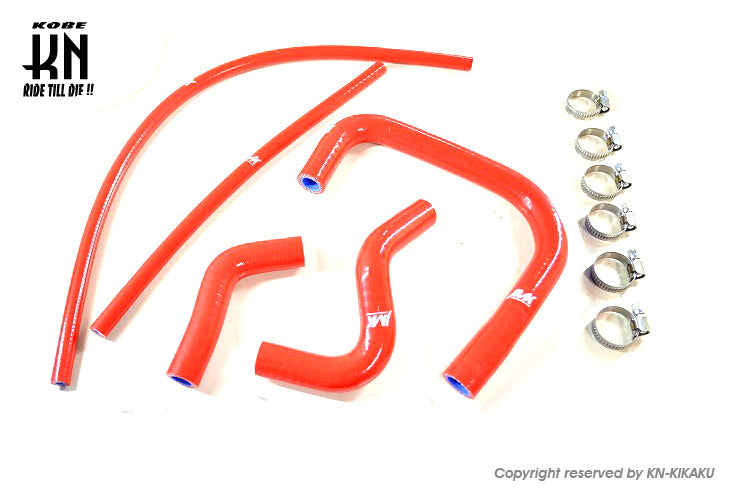 シリコンカラーウォーターホースSET【シグナスGRYPHUS6型】レッド