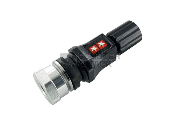 STAGE6 ショートストレートバルブ アルミ削出し【ブラック】