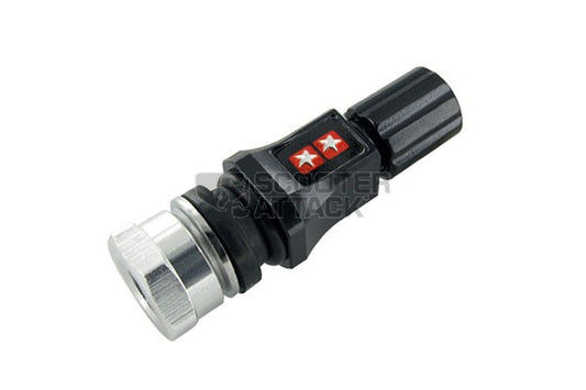 STAGE6 ショートストレートバルブ アルミ削出し【ブラック】