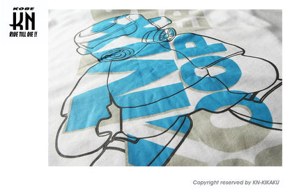 MXS WEAR T-SHIRT "MXS TROOPERS BASIC" WHITE/CYAN【Lサイズ】