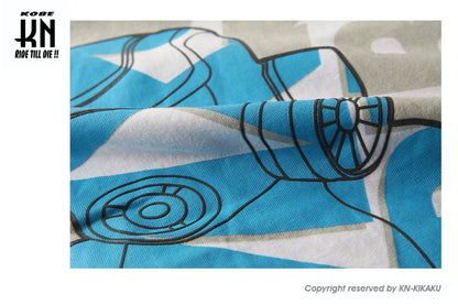 MXS WEAR T-SHIRT "MXS TROOPERS BASIC" WHITE/CYAN【Lサイズ】