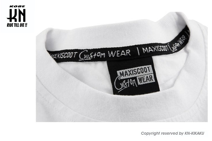 MXS WEAR T-SHIRT "MXS TROOPERS BASIC" WHITE/CYAN【Mサイズ】