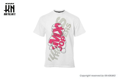 MXS WEAR T-SHIRT "MXS TROOPERS BASIC" WHITE/MAGENTA【Mサイズ】