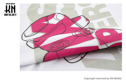 MXS WEAR T-SHIRT "MXS TROOPERS BASIC" WHITE/MAGENTA【Mサイズ】