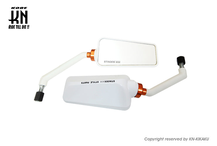 STAGE6 バックミラー 【ホワイト/クリアレンズ】