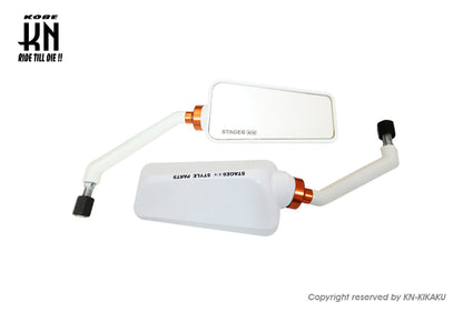 STAGE6 バックミラー 【ホワイト/クリアレンズ】