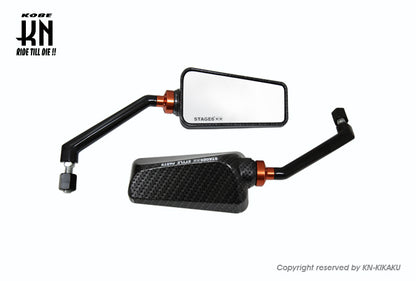 STAGE6 バックミラー 【ツヤなしカーボン柄/クリアレンズ】