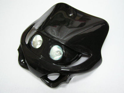 モトクロスカウル　横目2灯　ブラック