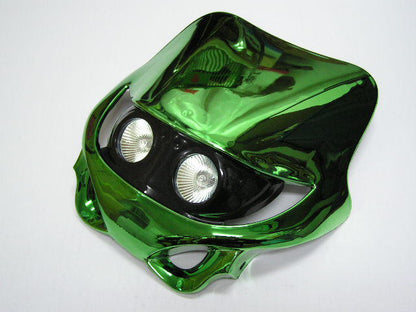 モトクロスカウル　横目2灯　グリーンメッキ
