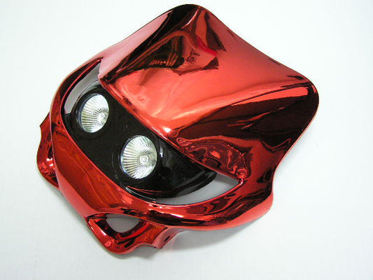 モトクロスカウル　横目2灯　レッドメッキ