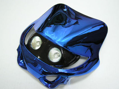 モトクロスカウル　横目2灯　ブルーメッキ