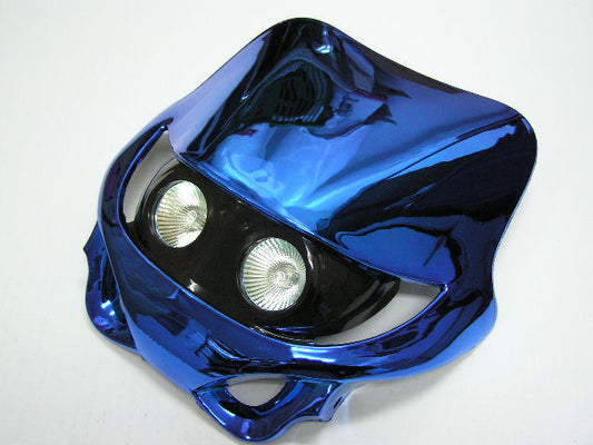 モトクロスカウル　横目2灯　ブルーメッキ