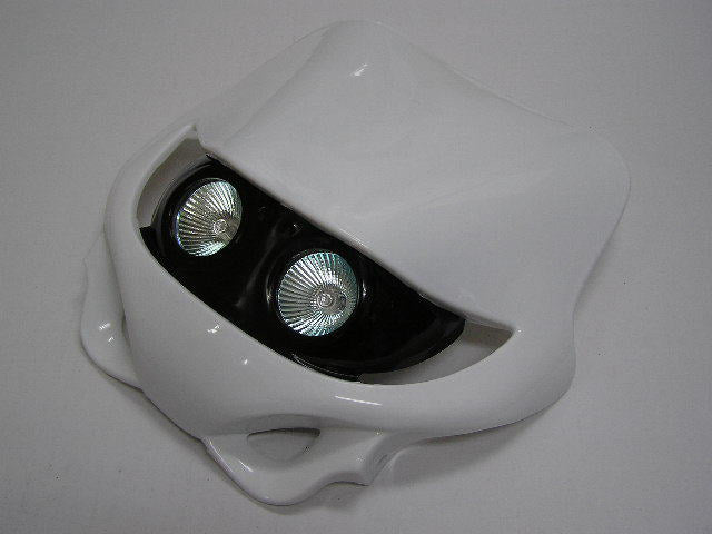 モトクロスカウル　横目2灯　ホワイト