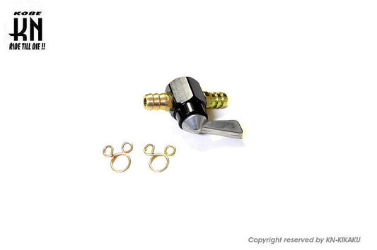 燃料コック【ホースジョイント径 8mm】ON-OFF【ブラック】