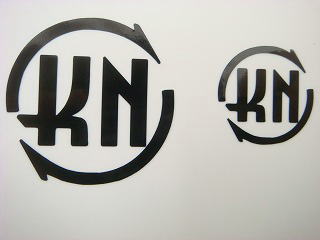 携帯サイズ　ステッカー　大小2枚入り (ブラック)