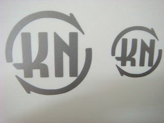 携帯サイズ　ステッカー　大小2枚入り (シルバー)